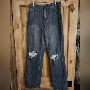 Vintage Straight Leg Jeans - Grey